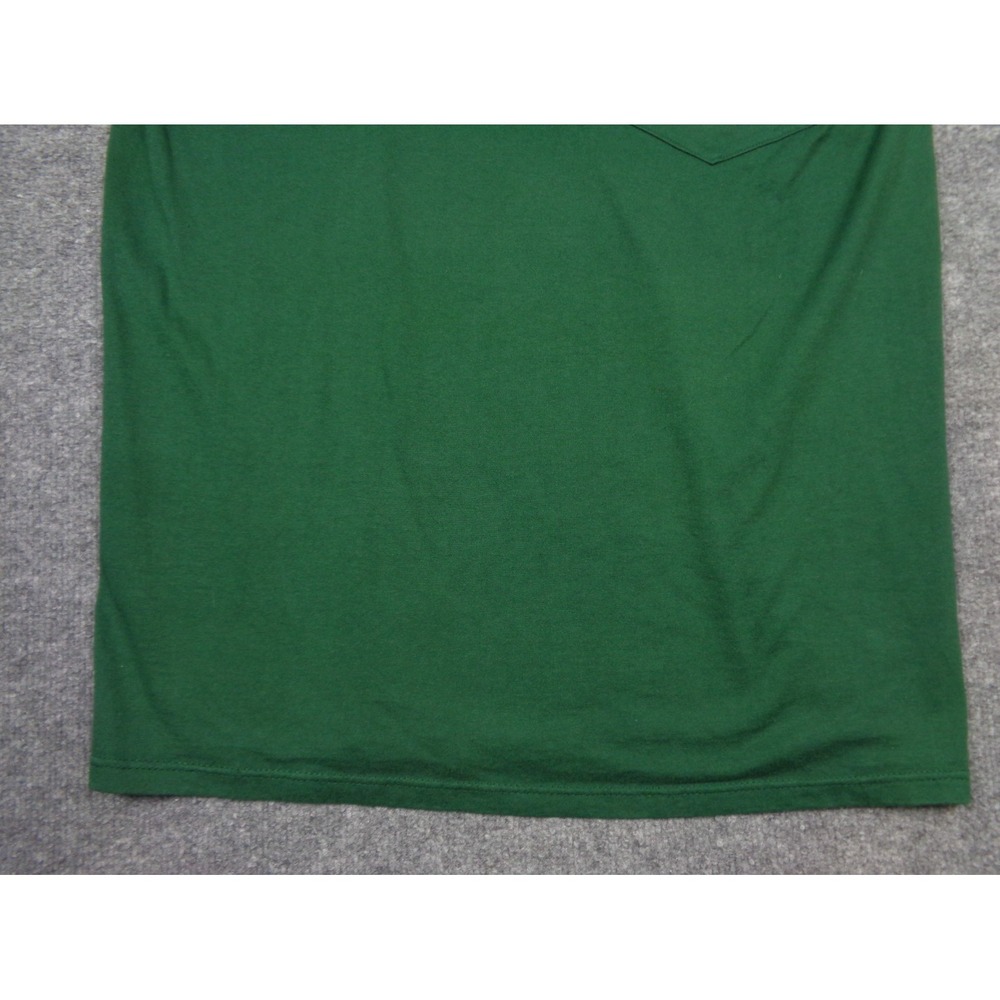 Vintage Jerzees Graphic Shirt L Green Equestrian Horse Riding Jockey Art Pocket - Picture 4 of 12